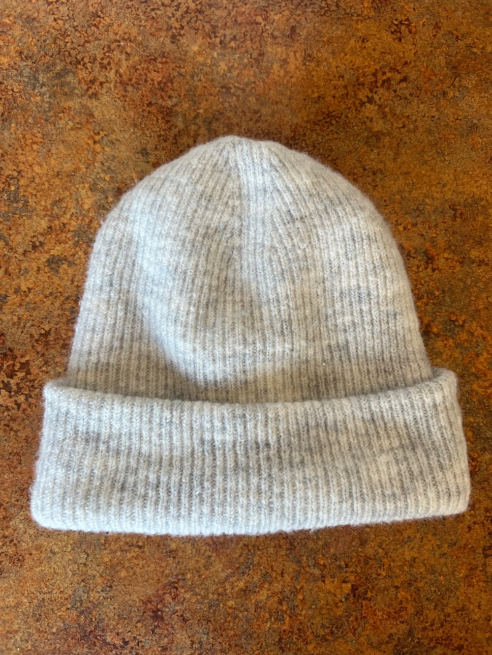 AMERICAN EAGLE Soft Ribbed Knit Beanie in Light Gray